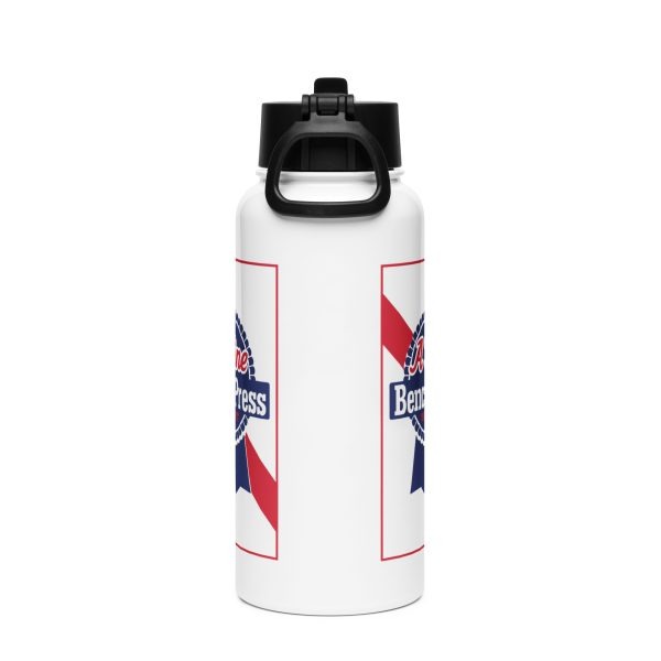 Stainless Steel Water Bottle With A Straw Lid White 32 Oz Back 6833523092869.jpg