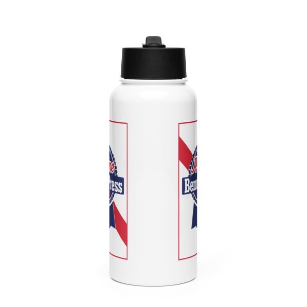 Stainless Steel Water Bottle With A Straw Lid White 32 Oz Front 68335230927e0.jpg