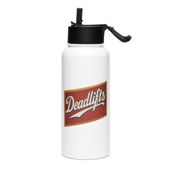 Stainless Steel Water Bottle With A Straw Lid White 32 Oz Left 68330aa0157a6.jpg